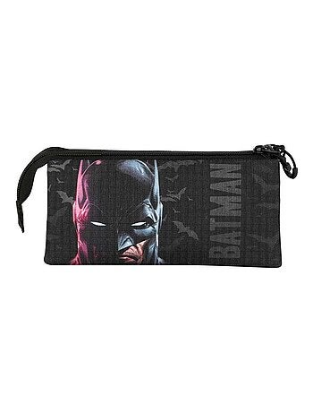 Trousse Triple - DC Comics Batman Face - Noir - Taille Unique