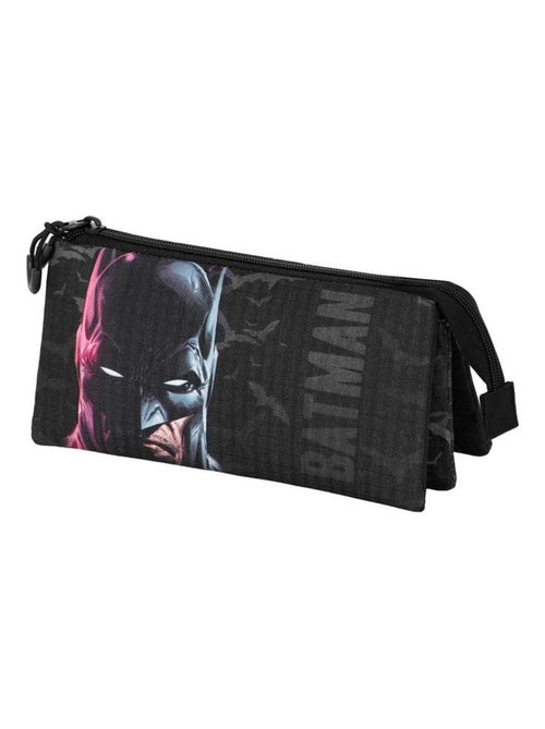 Trousse Triple - DC Comics Batman Face - Noir - Taille Unique - Kiabi