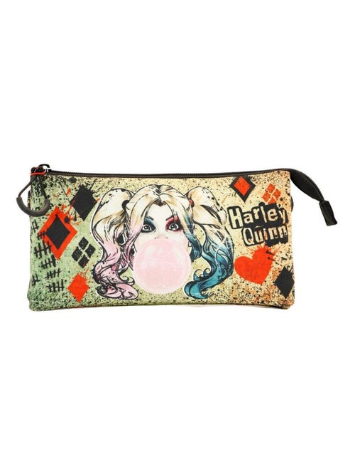 Trousse Triple - DC Comics Harley Quinn Mad Love - Beige - Taille Unique - Kiabi