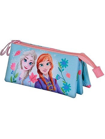 Trousse Triple - Disney La Reine des Neiges 2 (Frozen) Heart - Bleu - Taille Unique