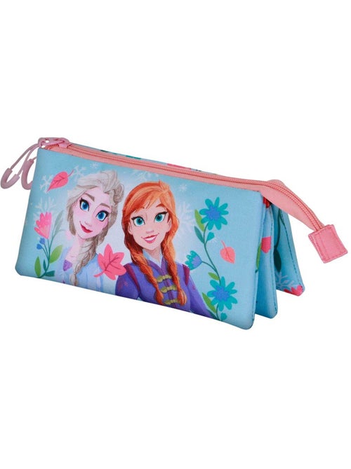 Trousse Triple - Disney La Reine des Neiges 2 (Frozen) Heart - Bleu - Taille Unique - Kiabi