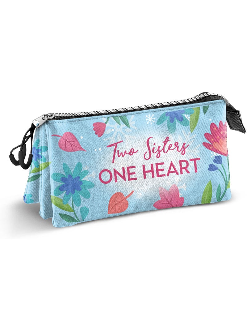 Trousse Triple - Disney La Reine des Neiges 2 (Frozen) Heart - Bleu - Taille Unique Bleu - Kiabi