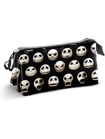 Trousse Triple - Disney L'Étrange Noël de M. Jack Face - Noir - Taille Unique