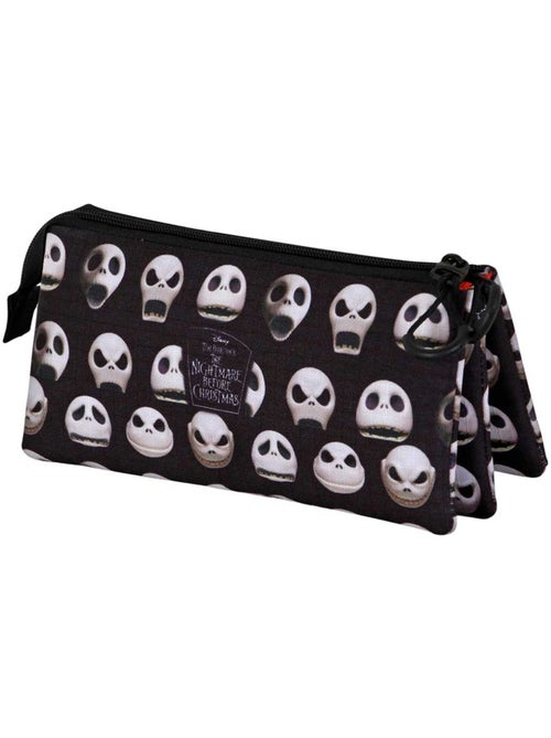 Trousse Triple - Disney L'Étrange Noël de M. Jack Face - Noir - Taille Unique - Kiabi