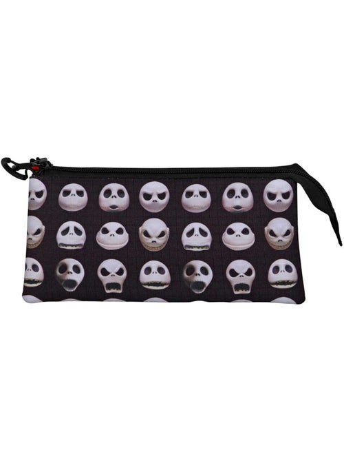 Trousse Triple - Disney L'Étrange Noël de M. Jack Face - Noir - Taille Unique - Kiabi