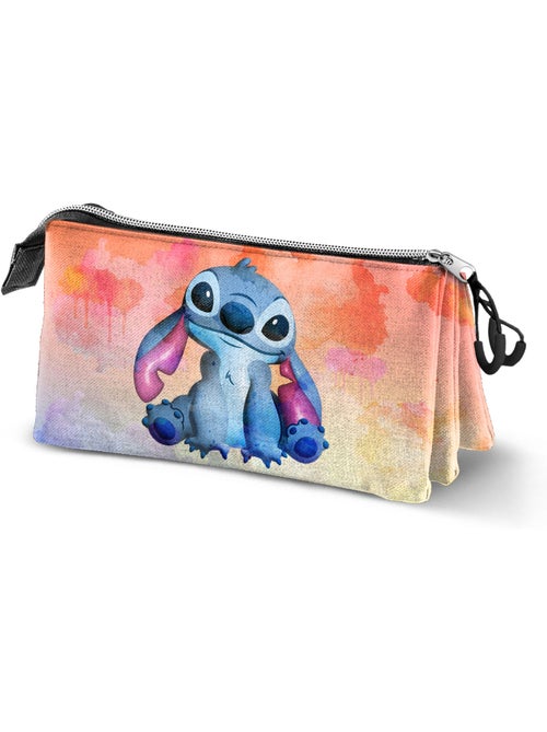 Trousse triple - disney lilo et stitch watercolour - multicolore - taille unique - Kiabi