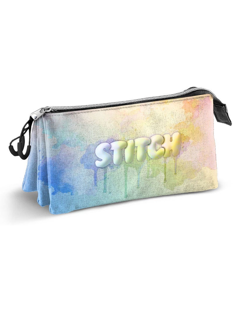 Trousse triple - disney lilo et stitch watercolour - multicolore - taille unique Multicolore - Kiabi