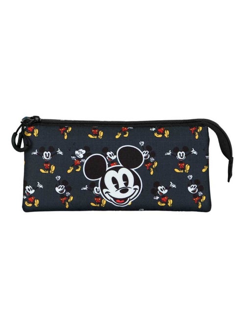 Trousse Triple - Disney Mickey Mouse Looks - Noir - Taille Unique - Kiabi