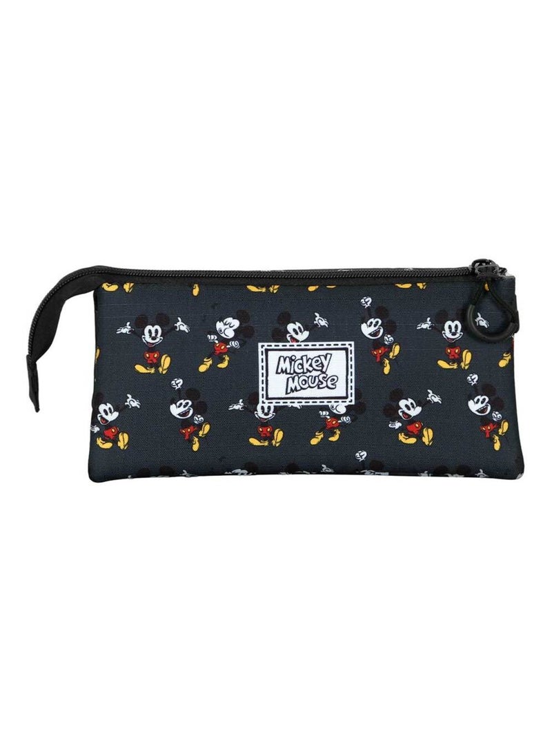 Trousse Triple - Disney Mickey Mouse Looks - Noir - Taille Unique Noir - Kiabi