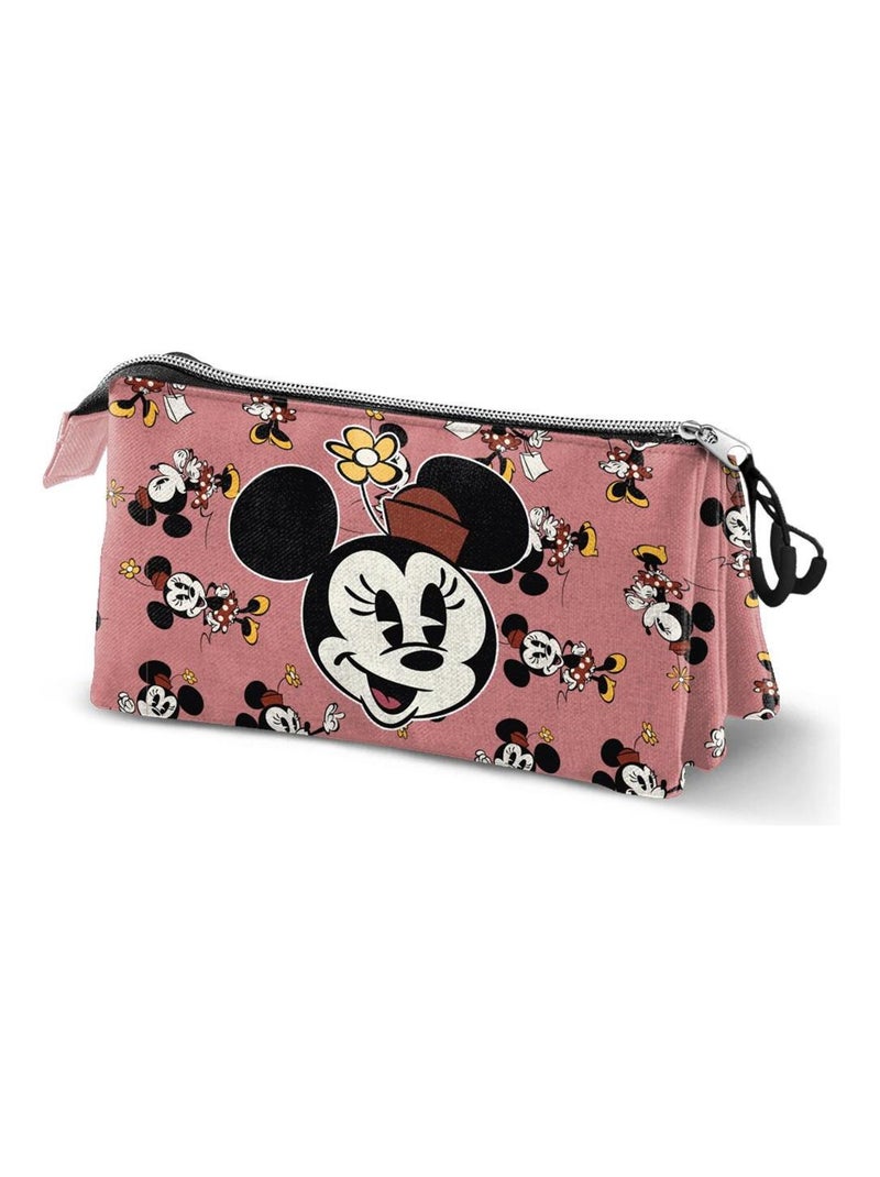 Trousse Triple - Disney Minnie Mouse Aqua - Rose - Taille Unique Rose - Kiabi