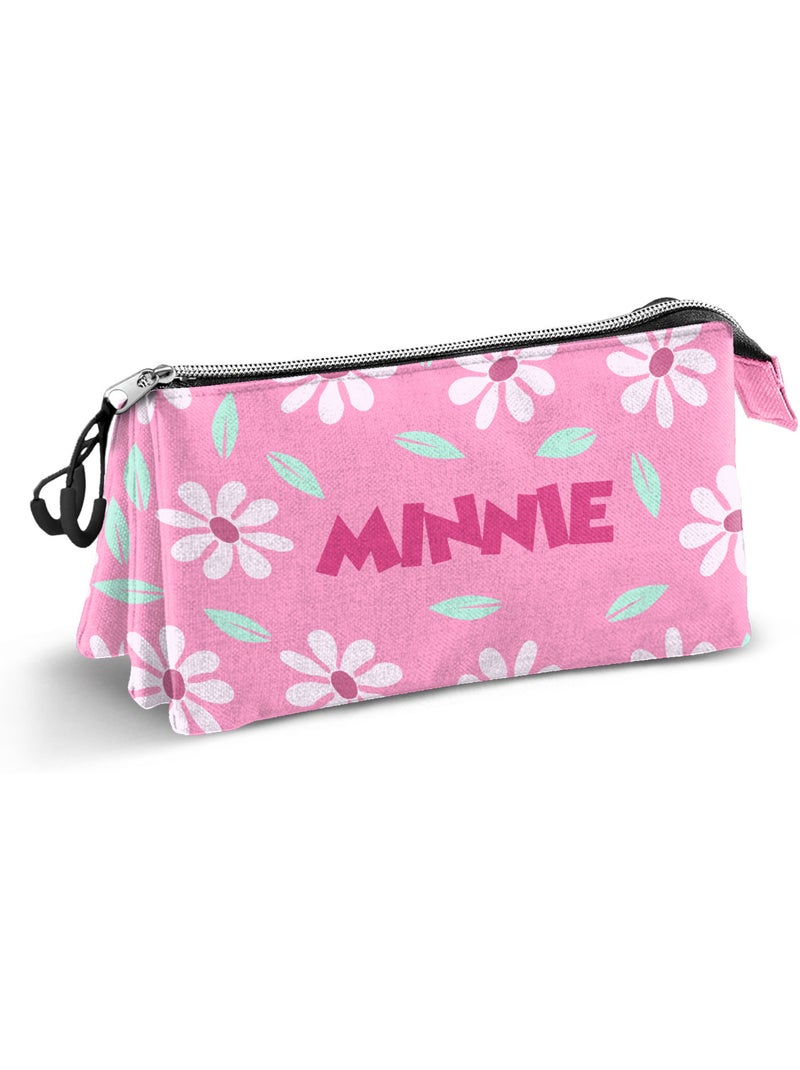 Trousse Triple - Disney Minnie Mouse Blooming - Rose - Taille Unique Rose - Kiabi