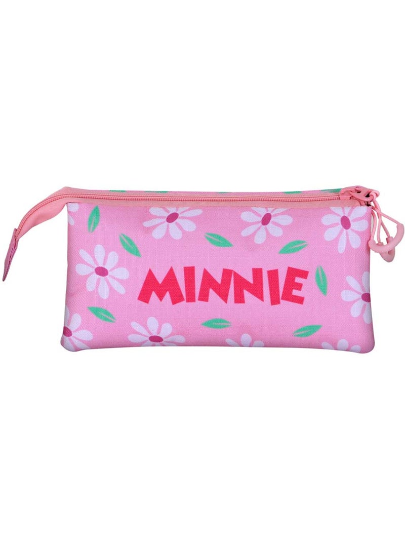 Trousse Triple - Disney Minnie Mouse Blooming - Rose - Taille Unique Rose - Kiabi