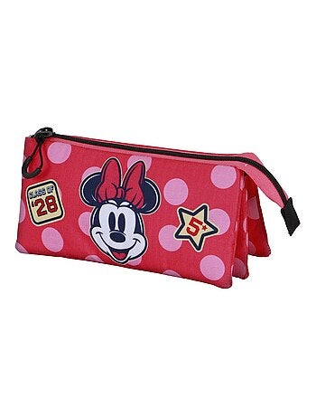 Trousse Triple - Disney Minnie Mouse Class - Rose - Taille Unique