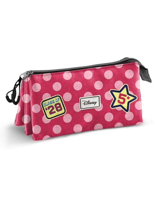 Trousse Triple - Disney Minnie Mouse Class - Rose - Taille Unique - Kiabi