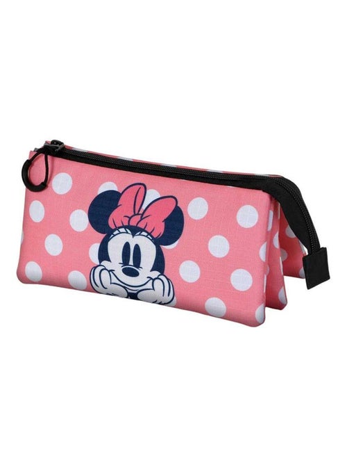 Trousse Triple - Disney Minnie Mouse Closer - Rose - Taille Unique - Kiabi
