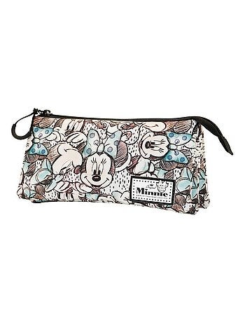 Trousse Triple - Disney Minnie Mouse Drawing - Gris - Taille Unique