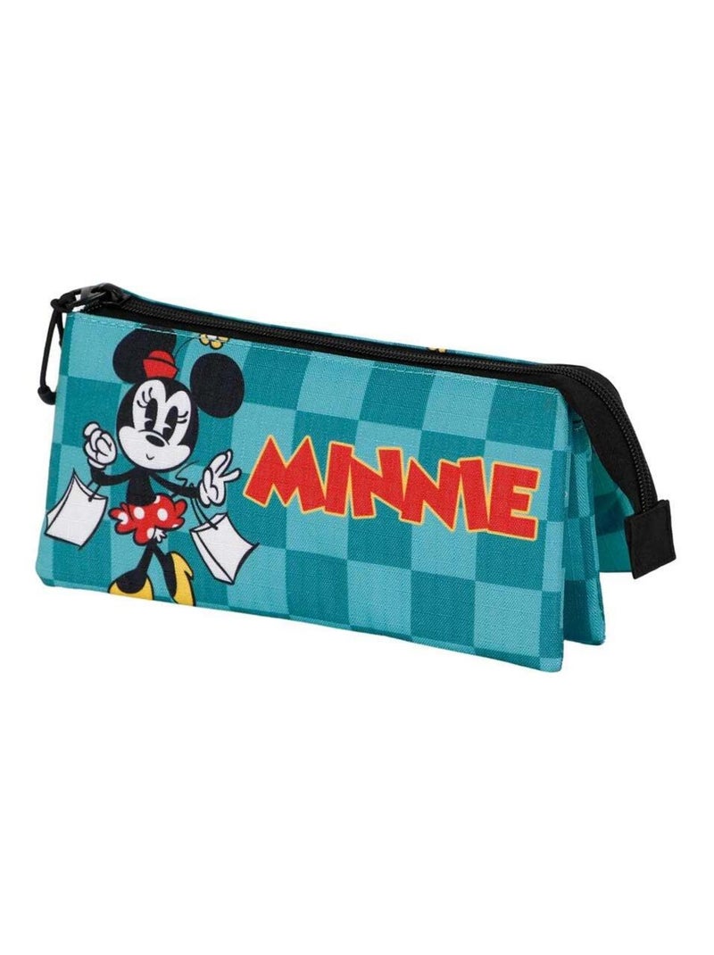 Trousse Triple - Disney Minnie Mouse Indigo - Turquoise - Taille Unique Bleu turquoise - Kiabi