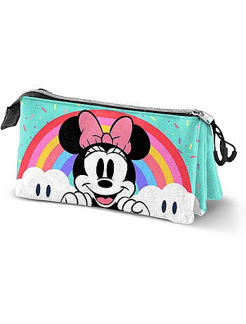 Trousse Triple - Disney Minnie Mouse Rainbow - Turquoise - Taille Unique