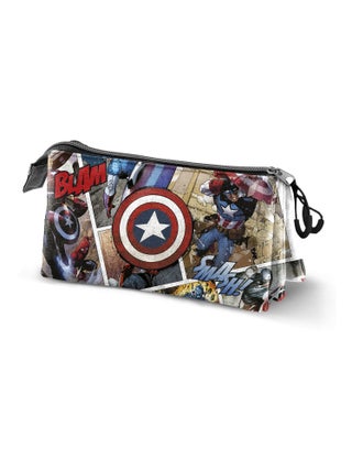 Trousse Triple - Marvel Captain America Comic - Multicolore - Taille Unique
