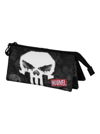 Trousse Triple - Marvel Punisher Skull - Noir - Taille Unique