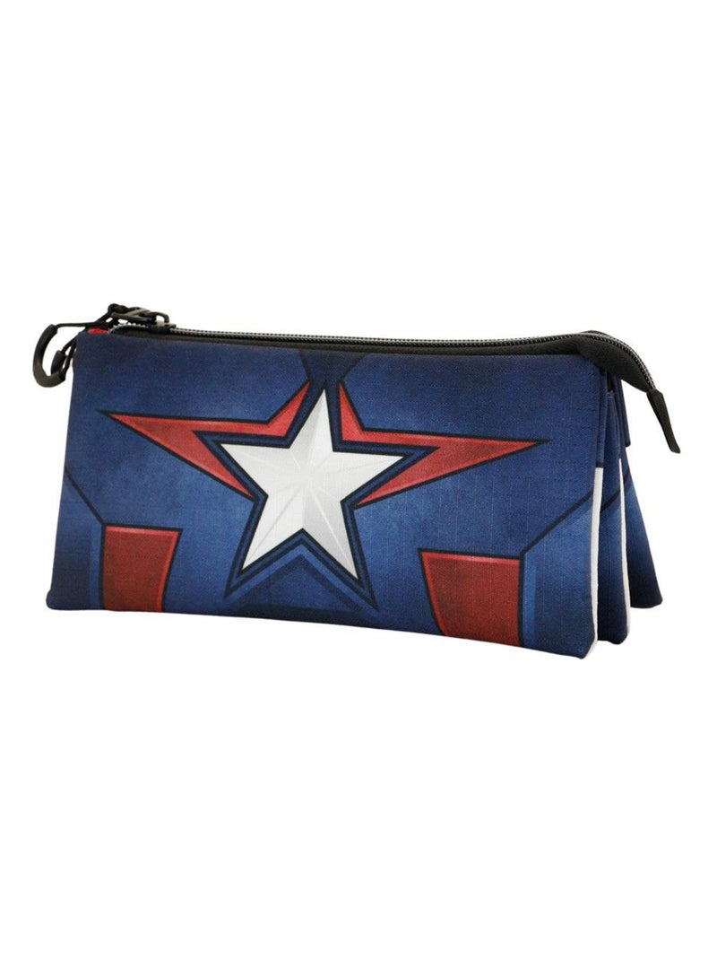 Trousse Triple ECO - Marvel Captain America Courage - Bleu - Taille Unique Bleu - Kiabi
