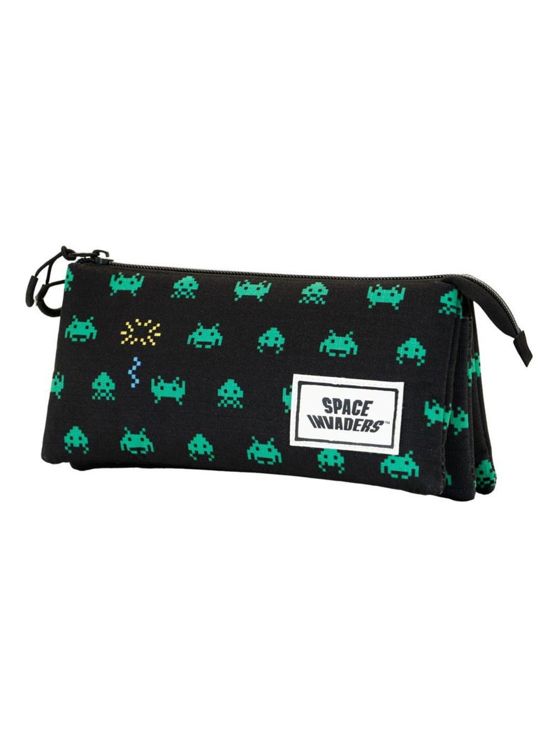 Trousse Triple ECO - Space Invaders Army - Noir - Taille Unique Noir - Kiabi