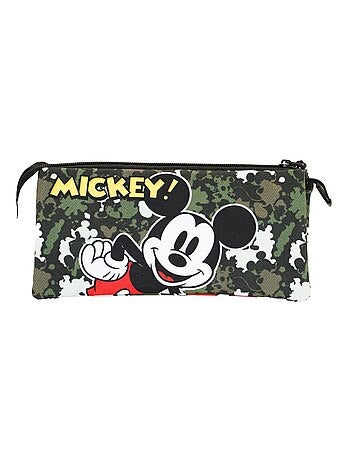 Trousse Triple FAN - Disney Mickey Mouse Surprise - Vert Militaire - Taille Unique