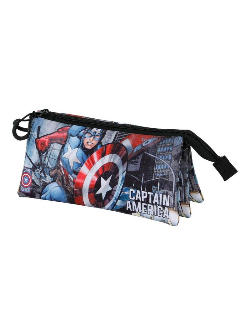 Trousse Triple FAN 2.0 - Captain America Defender - Multicolore - Taille Unique Multicolore - Kiabi
