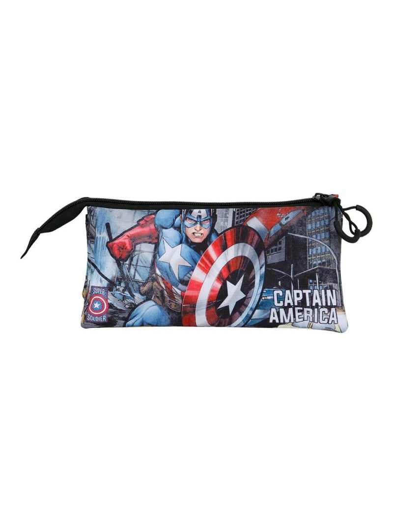 Trousse Triple FAN 2.0 - Captain America Defender - Multicolore - Taille Unique Multicolore - Kiabi