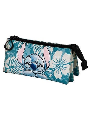 Trousse Triple FAN 2.0 - Disney Lilo et Stitch Aloha - Bleu - Taille Unique