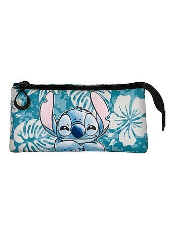 Trousse Triple FAN 2.0 - Disney Lilo et Stitch Aloha - Bleu - Taille Unique