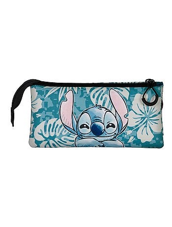 Trousse Triple FAN 2.0 - Disney Lilo et Stitch Aloha - Bleu - Taille Unique
