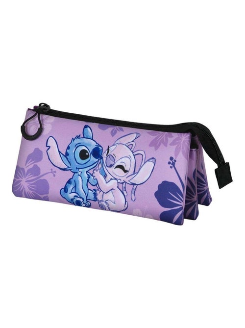 Trousse Triple FAN 2.0 - Disney Lilo et Stitch Stitch & Angel - Lilas - Taille Unique - Kiabi
