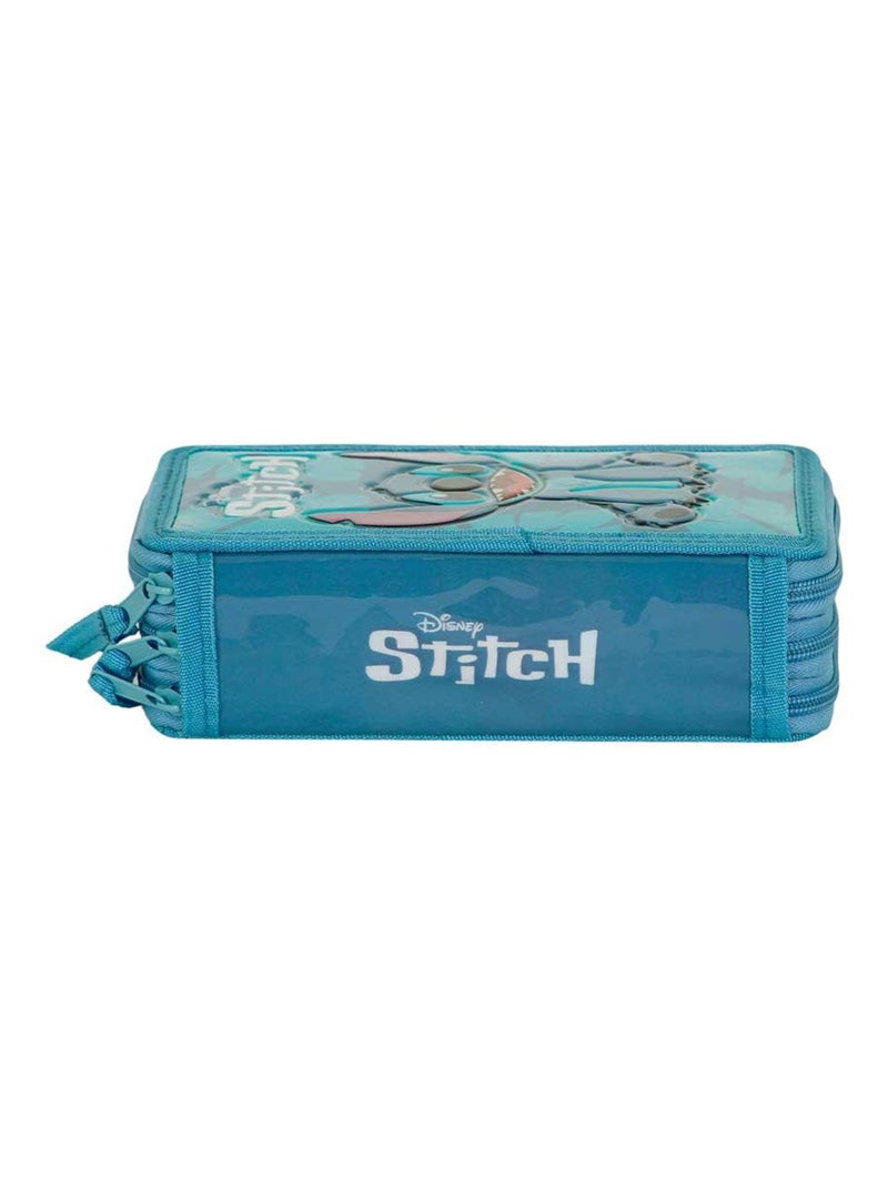 Trousse Triple Garnie - Disney Lilo et Stitch Sit - Bleu - Taille Unique Bleu - Kiabi