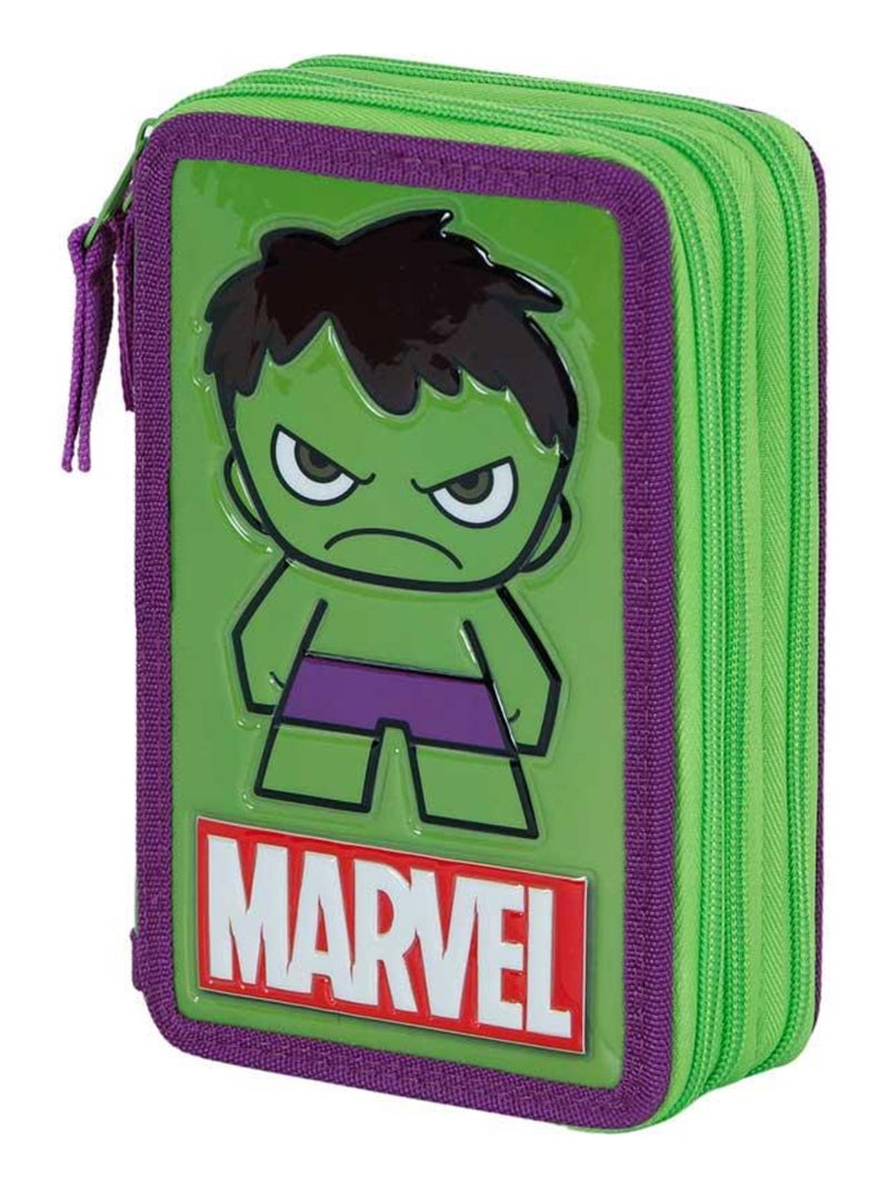 Trousse Triple Garnie - Marvel Hulk Angry - Vert - Taille Unique Vert - Kiabi