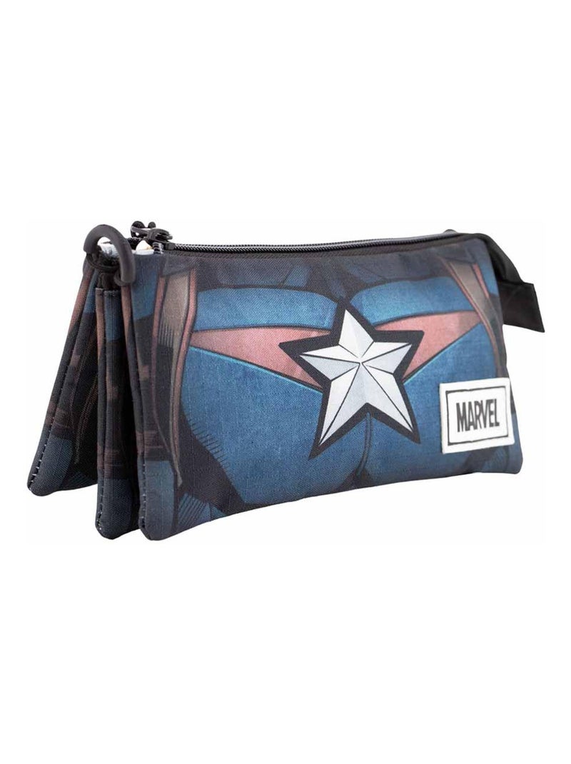 Trousse Triple HS - Captain America Chest Noir - Kiabi