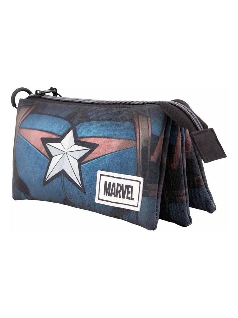 Trousse Triple HS - Captain America Chest Noir - Kiabi