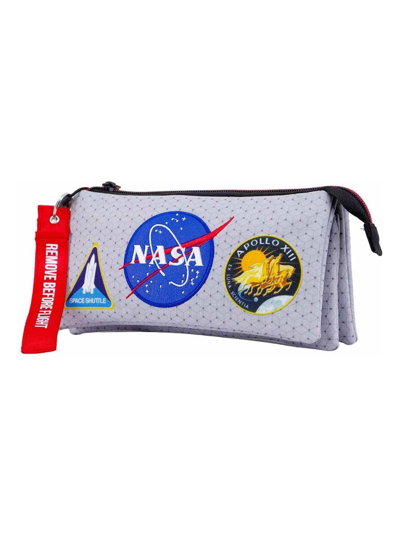 Trousse Triple HS Voyage Avion - Marvel NASA Houston - Gris - 40x20x25cm Gris - Kiabi