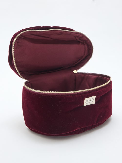 Trousse Vanity en velours - Kiabi