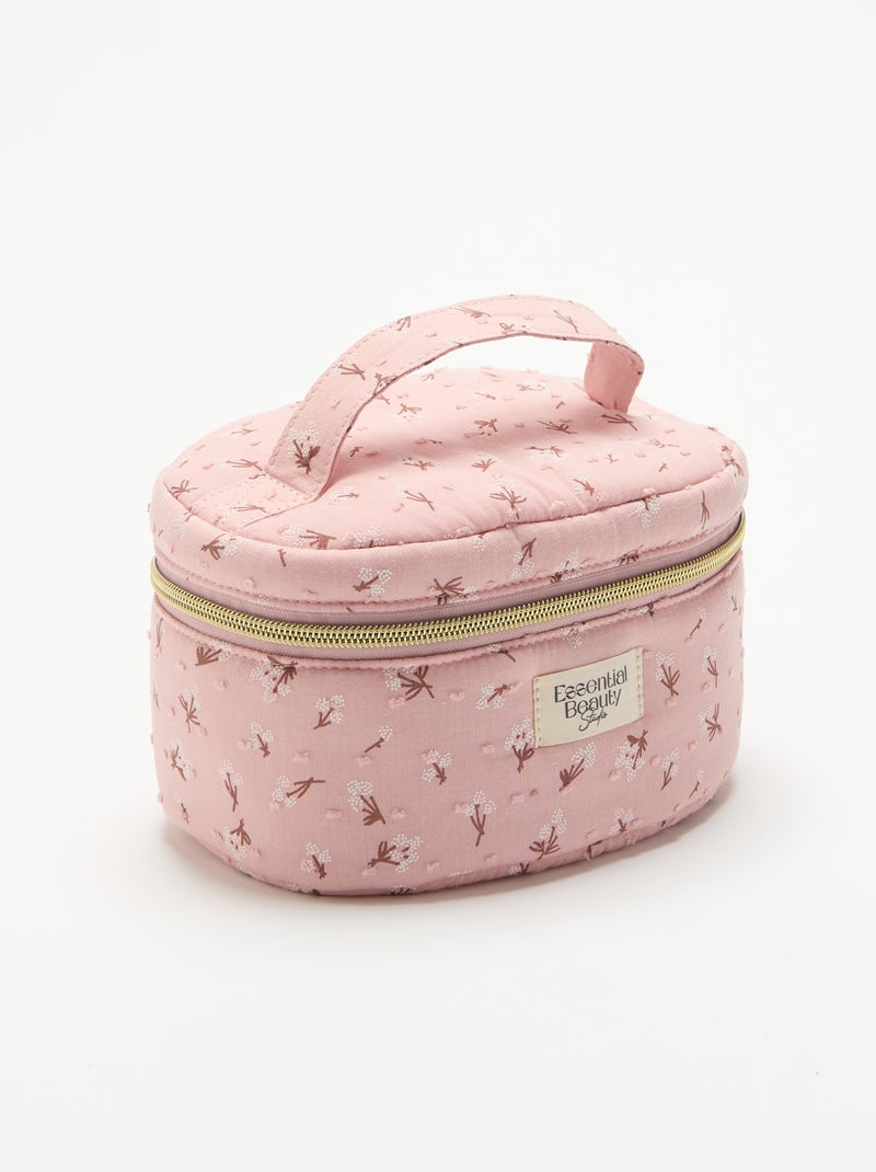 Trousse vanity imprimée Rose - Kiabi