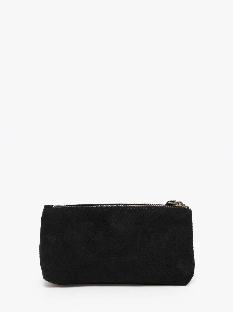 Trousse Velvet Cuir Milano Cuir De Vachette Noir Noir - Kiabi