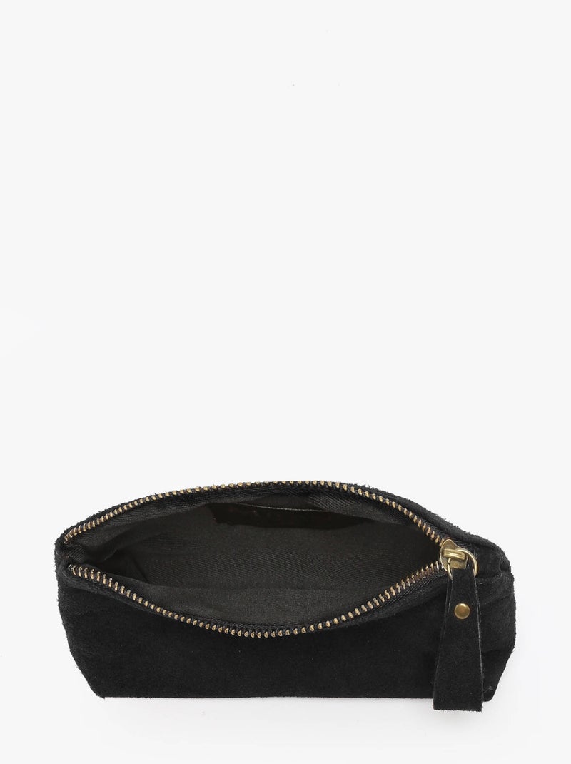 Trousse Velvet Cuir Milano Cuir De Vachette Noir Noir - Kiabi