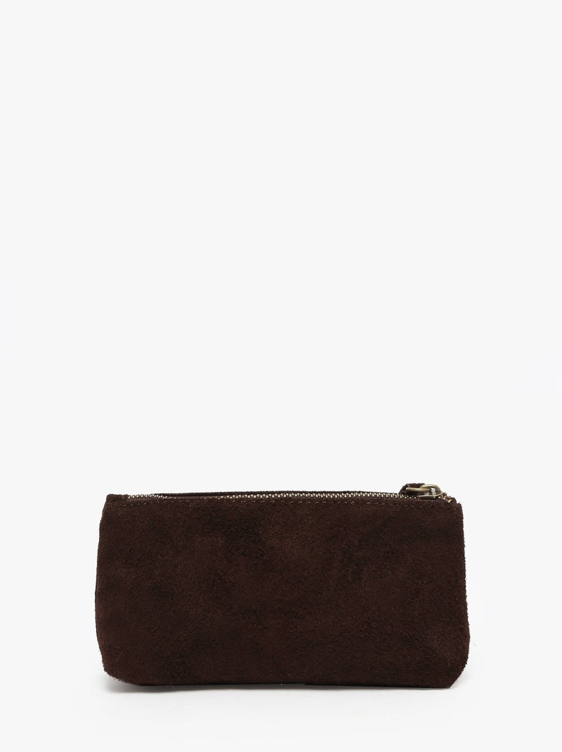 Trousse Velvet Cuir Milano Cuir De Vachette Noir Rouge Noir - Kiabi