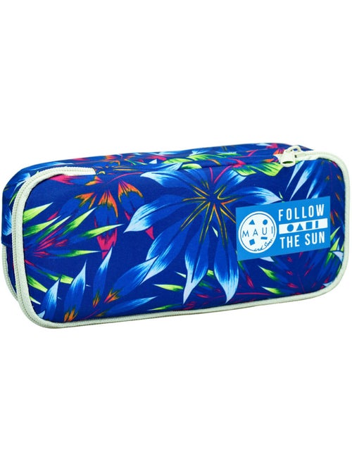 Trousse zip Maui & Sons polyester imprimé tropical Follow The Sun - Kiabi