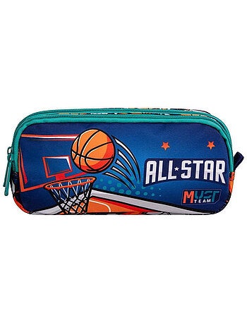 Trousse zippée 2 compartiments basket 21 cm CMP