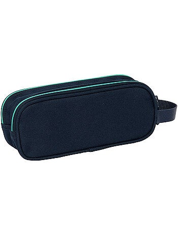 Trousse zippée 2 compartiments tissu Real Madrid 21 x 8 x 6 cm