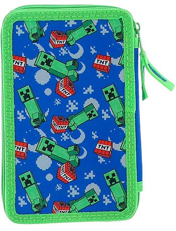 Trousse zippée 3 compartiments Minecraft Creeper Boom 20 cm