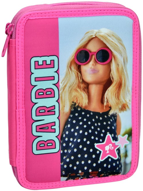 Trousse zippée 'Barbie' étoiles garnie 2 compartiments 18 cm - Barbie - Kiabi Trousse zippée 'Barbie' étoiles garnie 2 compartiments 18 cm - Barbie - Kiabi