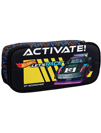 Trousse zippée Hot Wheels en tissu imprimé voiture de course GT-Scorcher