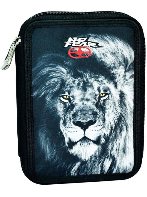 Trousse zippée motif lion en toile No Fear - Kiabi